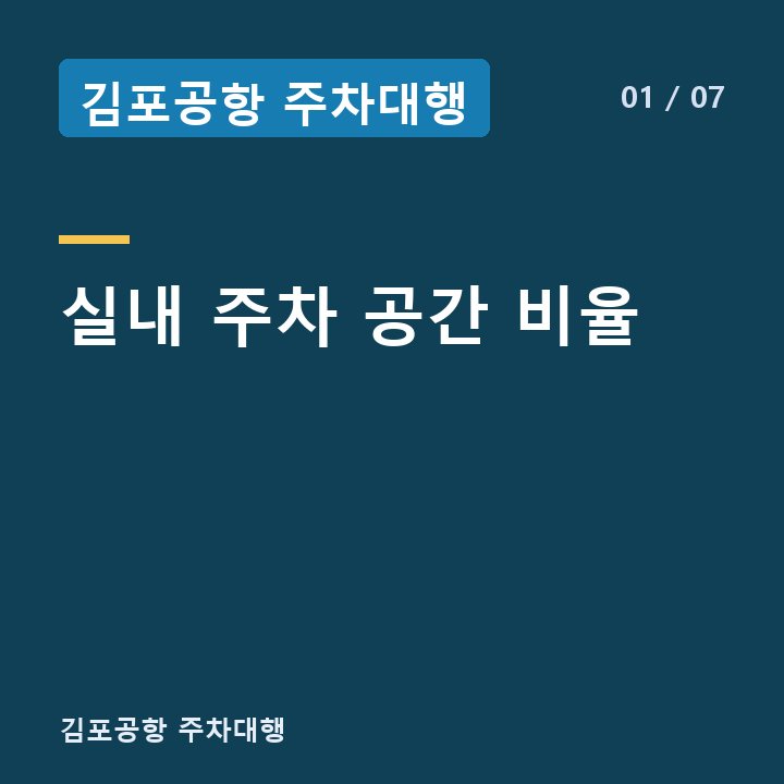 김포공항 주차대행 실내 주차 공간 비율 —